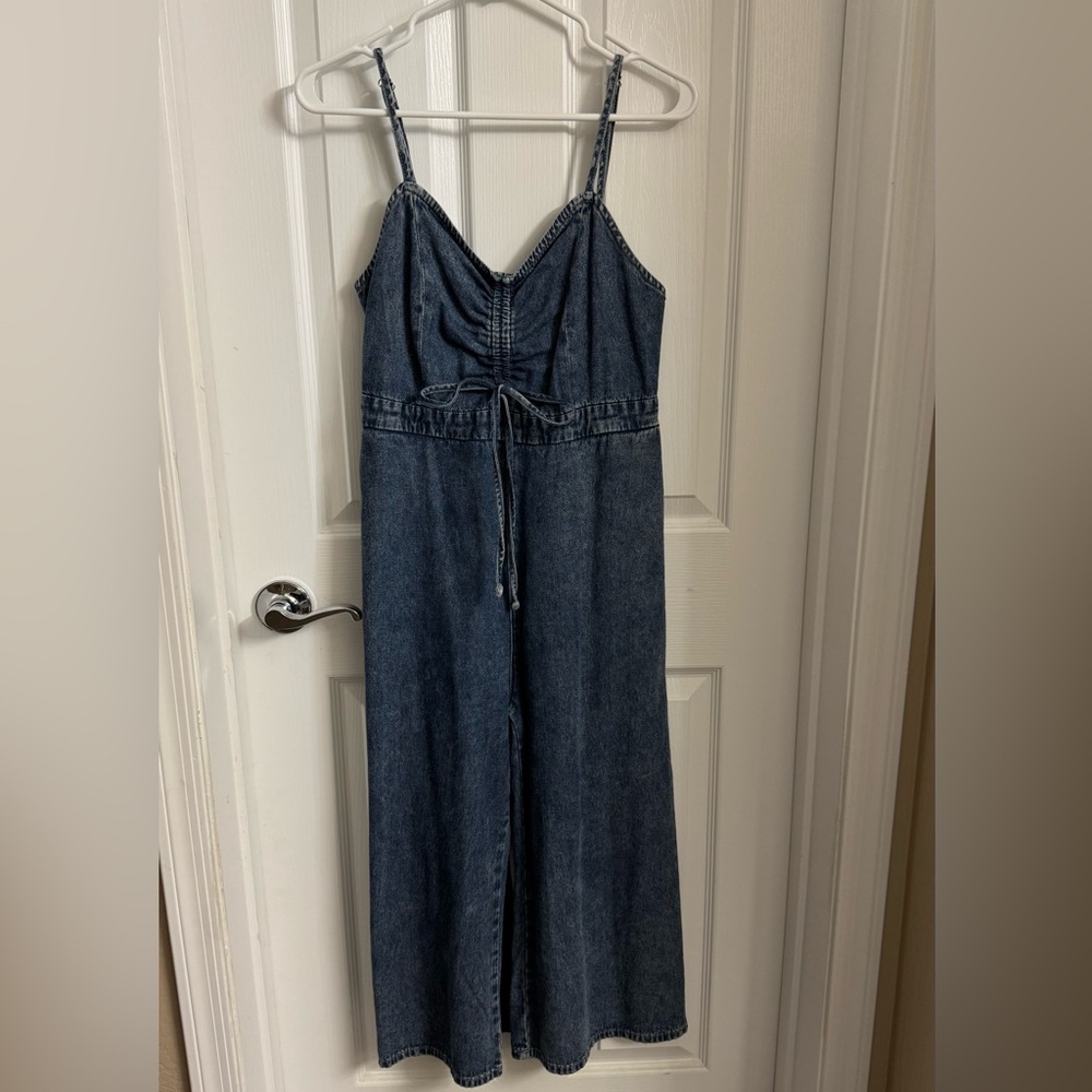 Denim Sleeveless Jumpsuit